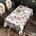 thumbnail image 2 of Pioneer Flower Floral Print Pattern Rectangle Tablecloth 60"x120", Waterproof Polyester Table Cloth, Wipeable Spillproof for Dining Camping Indoor Outdoor, 2 of 6