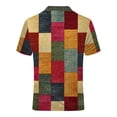 thumbnail image 4 of Bibifish Mens Polo Shirts Multi Color Square Block Patch Shirts Mens Spring Summer Daily Outdoor Wear Tops, 4 of 5