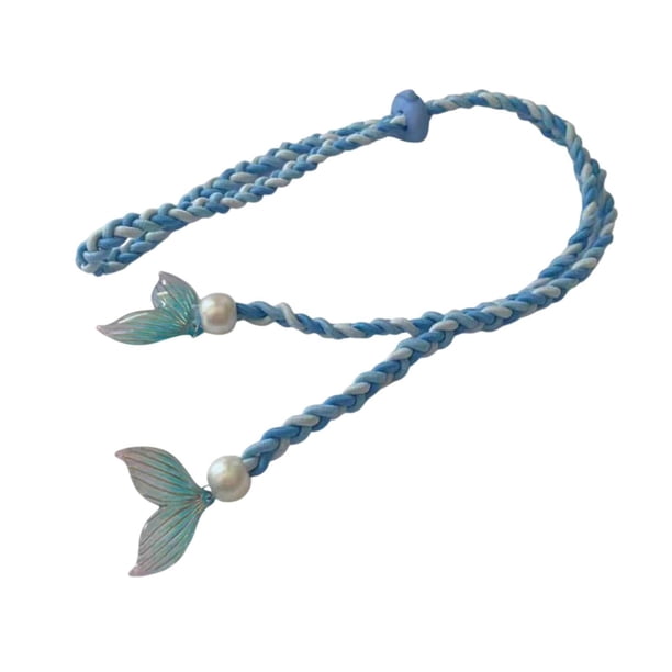 Buceo de buceo Snorkeling Long Hair Wrapper Banda para el cabello de cabello envoltura de bucle hecho a mano Azul
