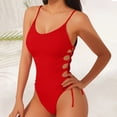 thumbnail image 2 of Women One Piece Bathing Suit Slimming Crisscross Lace Up Women Tummy Control One Piece Swimsuit Monokini One Piece Bathing Suit, 2 of 3
