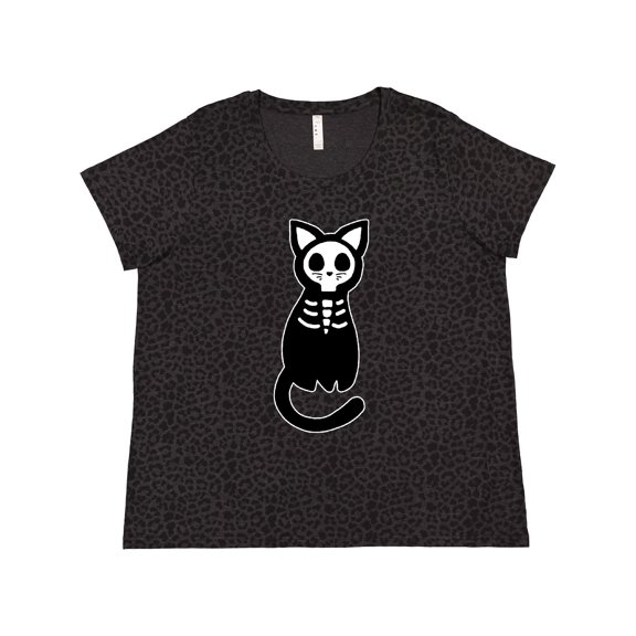 Inktastic Skeleton Cat Women's Plus Size T-Shirt