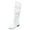 White, variant on Long Boots for Women Knee High Boots Women Mide Calf Lace Up Combat Boots Round Toe Platform Boot Knee High Combat Shoes with Side Zipper Fashion Riding Boot for Fall 2025 White Size,8