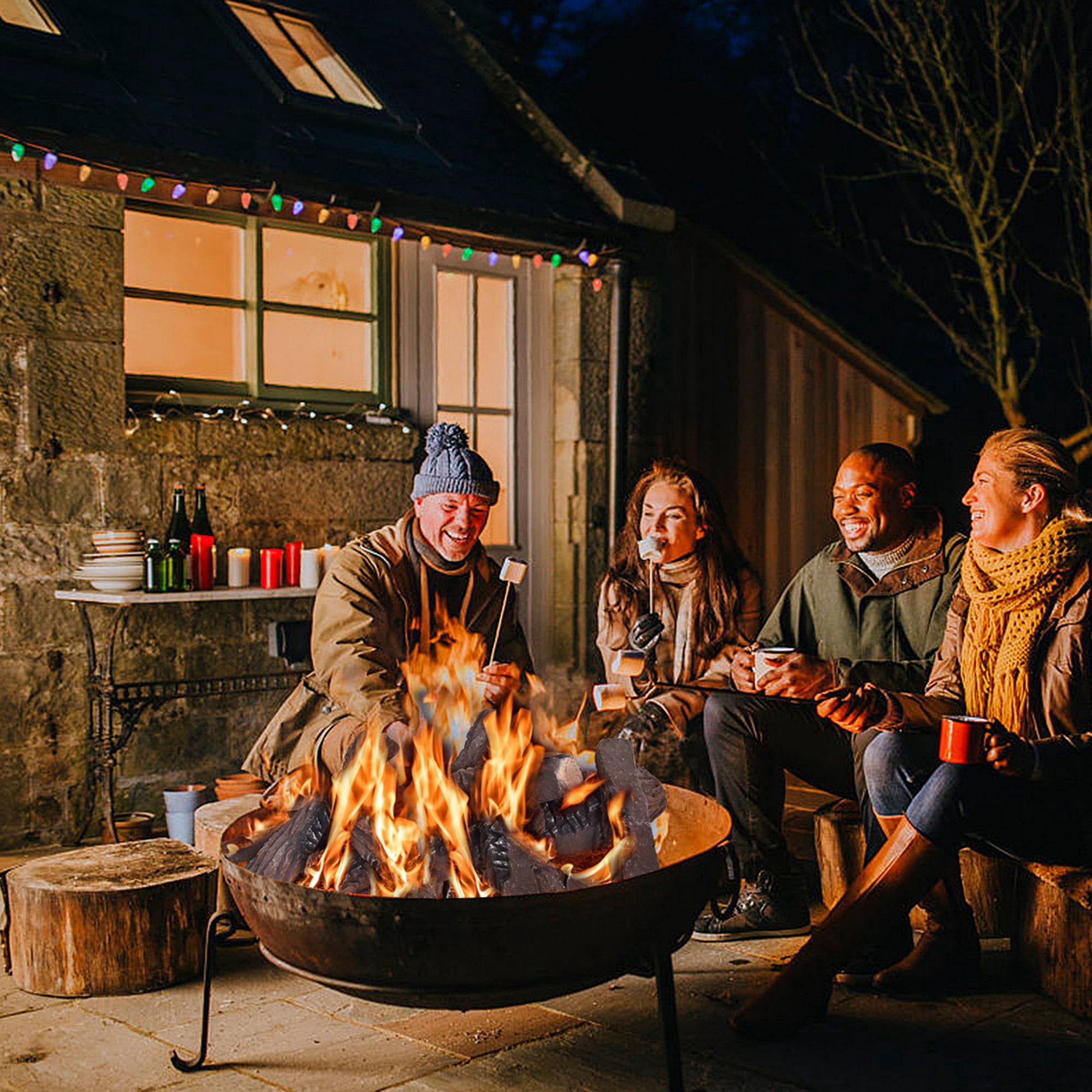 Costway 10PCS Ceramic Wood Logs Gas Fireplace Imitation Wood Propane  Firepit Logs | Walmart Canada