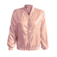 thumbnail image 7 of Yigetop Fashion Jackets for Women, Ladies' Pure Color Stitching Thin Fashionable Outerwear Slim Fitting Casual Jacket Top Women's Casual Jackets Pink 5XL, 7 of 7