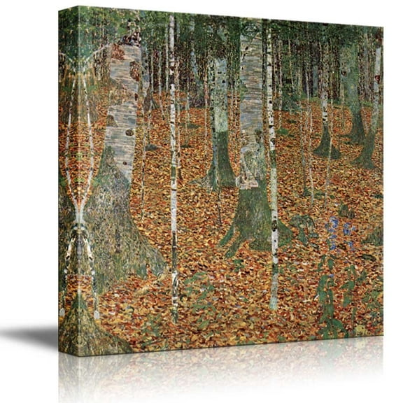 wall26 Birch Forest by Gustav Klimt - Austrian Symbolist Painter - Canvas Art Home Art - 24x24 inches