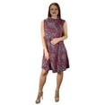 thumbnail image 4 of Cowl Neck Printed Sleeveless Designer Sweater Dress, 4 of 9