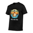 thumbnail image 2 of Graphic Tees Funny T-shirts Wild and Free Duck Lovers Gildan Men's Short Sleeve T-shirt 180g, 2 of 8