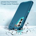 thumbnail image 4 of I-HONVA For Samsung Galaxy S23 FE Case,3-Layer Military Grade Drop Protection Anti-Slip Bumper Rugged Shockproof Dustproof Protection 6.4 inch Phone Case,Turquoise, 4 of 7