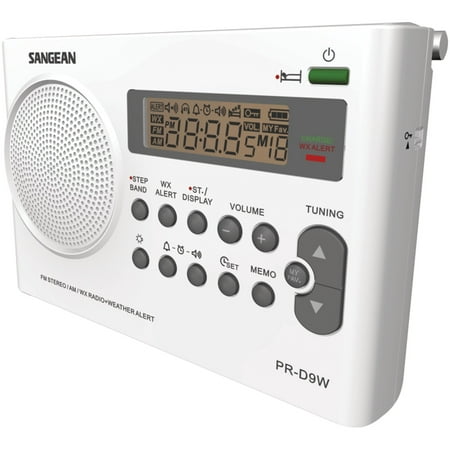 UPC: 0729288028093 | Sangean Portable AM/FM Radio  White  PR-D9W
