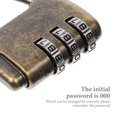 thumbnail image 4 of Miangastore 4Pcs Combination Lock Outdoor Combination Lock Padlock Retro Antique Style Combination Lock, 4 of 9