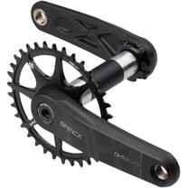 Samox Silver DH-1 Crankset - 155mm, 3-Bolt Direct Mount 34t Chainring, 28.99mm Aluminum Spindle, Black