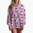 thumbnail image 1 of Sudadera con estampado de gran tamaño para mujer, sudadera holgada de estilo anime de otoño 2024, sudaderas con capucha de alta calidad con estampado de Hello Kitty para niña, 1 of 1