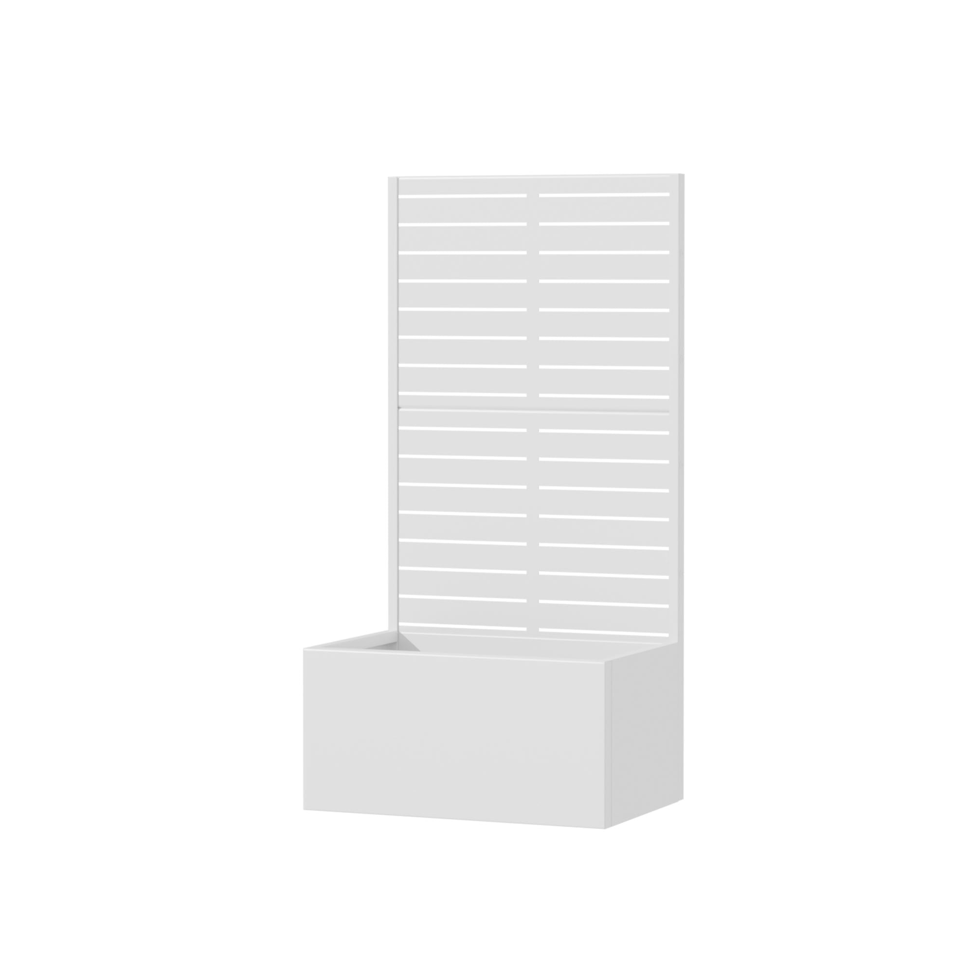 MAYEERTY 2 Panels Outdoor Metal Planter Box, Durable Weather-Resistant Planter, Decorative Metal Flower Box for Patio, Balcony, Garden