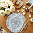 thumbnail image 2 of Round Placemats Blue Boho Tribal 15 inch Set of 6 Table Mats for Dining Table Retro Bohemian Ethnic Style Heat Resistant Non-Slip Kitchen & Home Decorative Place Mat Set, 2 of 8