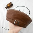 thumbnail image 4 of COCOpeaunt New Beret Cap Fashion Women Casual PU Leather Beret Hat for Women Autumn summer Retro Beanie Caps Hot Solid Boinas De Mujer Gift, 4 of 6