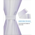 thumbnail image 3 of Purple Ombre Blackout Door Curtains for French, Glass,Front, Back, Patio Door, Purple White Gradient Modern Abstract Art Thermal Insulated Rod Pocket Window Curtain Drapes With Tiebacks 25"x72", 3 of 5