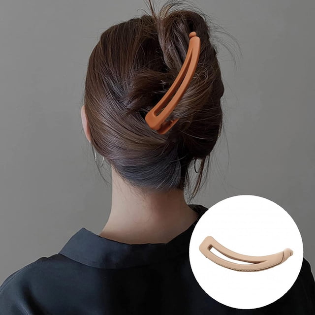 Big Hairpin Fine Workmanship Charming Compact Solid Color Banana Vertical Hair Barrette for Party