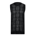 thumbnail image 5 of Afdoent Men's Tank Top Male Knitted Hollowed Out Vest Crew Neck Sleeveless Comfortable, 5 of 8
