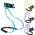 thumbnail image 3 of Grofry Universal 360 Degree Rotation Hanging Neck Phone Tablet Holder Bracket Stand Yellow, 3 of 6