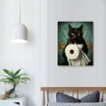 thumbnail image 3 of Nawypu Black Cat Bathroom Wall Decor - Cute Animal Picture Canvas Print for Bathroom Toilet Decorative signs, 3 of 4