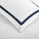 thumbnail image 4 of Funda nórdica con funda de almohada Juego de cama de hotel con cremallera de microfibra Funda nórdica suave y cómoda (blanco y azul) Sincero Electrónica, 4 of 5