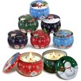 thumbnail image 1 of Velas Aromaticas en 8 Latas, Cera de Soja 100% Pura(Por Lata 2.2 Onzas), Aromaterapia，Alivio Del Estrés y Relajación, Adecuado para Yoga, Meditación, Regalo Navideñas, Etc., 1 of 5