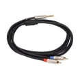 thumbnail image 4 of Cable TR Sto Dual RCA de 1/4 pulg. TRS a Dual TR Sto RCA Cable de micrófono divisor Artesanía excepcional, 4 of 8