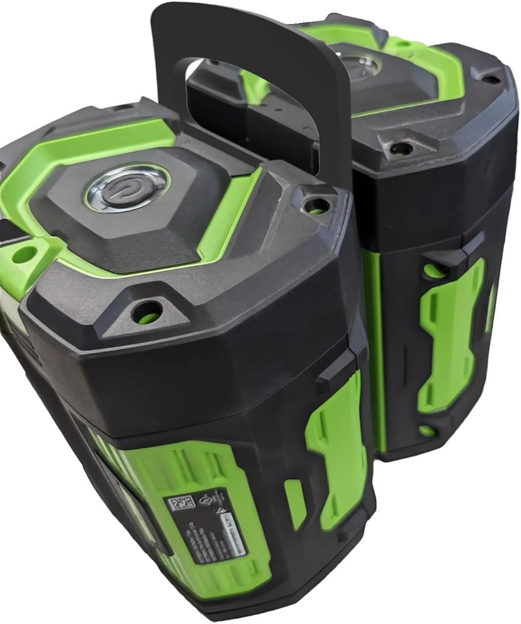 HRTGFD-Double Battery Holder for E.G.O 56V Power Tools - Secure 2-Battery Carrier Compatible with E.G.O Lithium-Ion Batteries