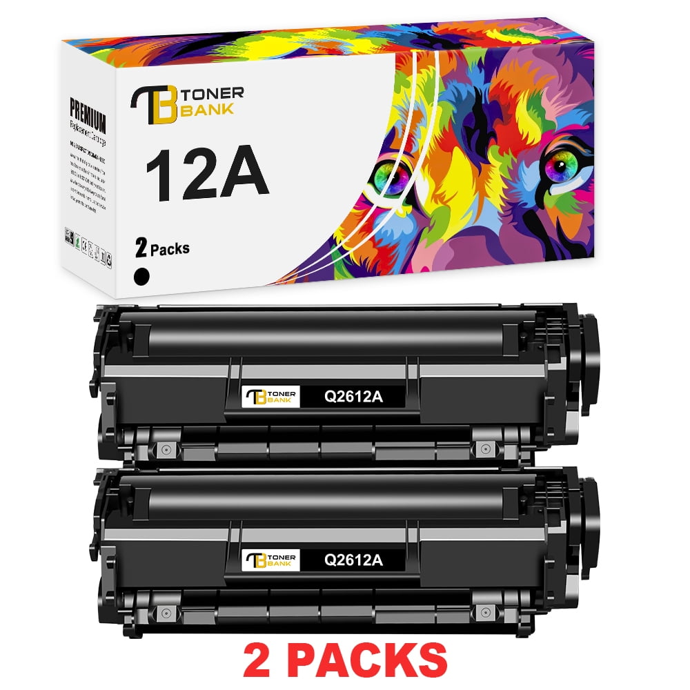 tu esti hărțuială Ramolit  Toner Bank Compatible Toner Cartridge Replacement for HP 12A Q2612A Laserjet  1020 1022nw 1010 1012 M1319f MFP 3055 MFP 3050 3030 3020 3380 Printer Ink  (Black, 2-Pack) - Walmart.com