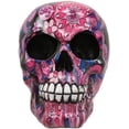 thumbnail image 5 of Ebros Day Of The Dead Fuschia Pink Metronome Floral Tattoo Sugar Skull Statue, 5 of 8