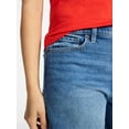 thumbnail image 5 of Time and Tru Women's High Rise Denim Shorts, 5" Inseam, Sizes 0-20, 5 of 6