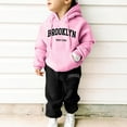 thumbnail image 2 of Caqnni Fall Outfits for Toddler Girl Boy Long Sleeve Top and Pants Set Toddler Sweatsuits Homewear Fall Winter Outfit Pajamas & Dailywear Set（Pink，5-6 Years）, 2 of 7
