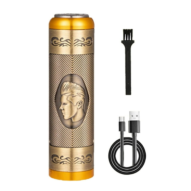 Afeitadora eléctrica Recortadora de barba facial, fácil de usar, portátil, inalámbrica, recargable por USB, para afeitarse, para uso doméstico en el Estilo A Yinane Afeitadora eléctrica