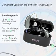 Hearing Aids (Not Amplifiers), Bluetooth Rechargeable Hearing Aids for Seniors Adults, Superior Sound Quality OTC Smart Hearing Aid with Noise Cancellation, Bluetooth Enabled & App Control, 4 Modes