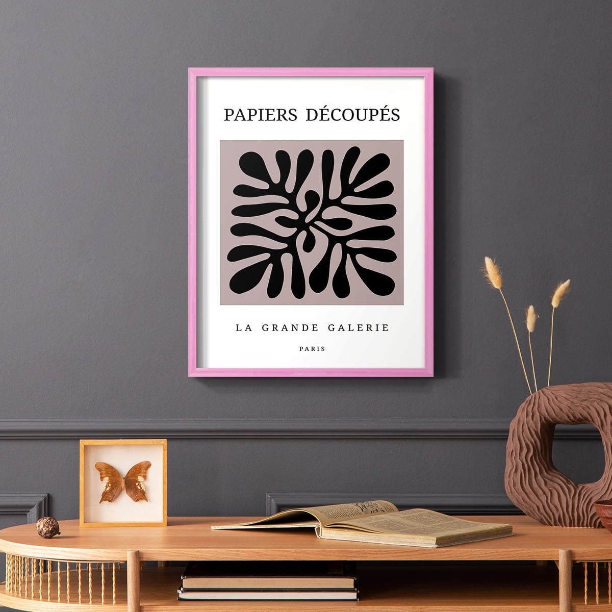 Matisse CCCXCV in Pink Solid Wood 11 x 14 Framed Print