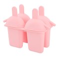 thumbnail image 2 of Ice Cream Mold Silicone Practical Portable DIY Ice Pop Maker with 50 Sticks for Household Pink, 2 of 12