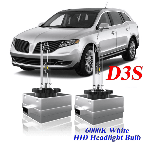 For Lincoln MKT MKZ 2010-2017 D3S HID Headlight High/Low Beam 6000K Crystal White Xenon Bulbs Set 2
