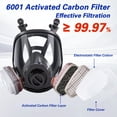 thumbnail image 5 of XAirClad Full Face Reusable Respirator Mask 6800 6001 40MM N95 Silicone 1 Pack, 5 of 7