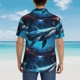 thumbnail image 3 of Lsque Colorful Ocean Whale pattern Hawaiian Shirt for Men, Unisex Summer Beach Casual Short Sleeve Button Down Shirts-XX-Large, 3 of 9
