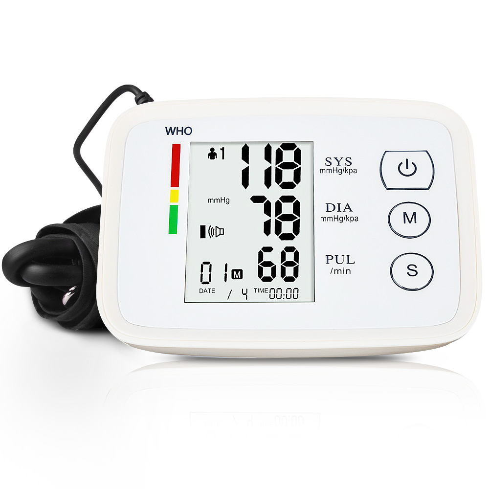 Blood Pressure Monitor, Upper Arm Blood Pressure Cuff Monitor with Backlight Display, Rechargable Digital BP Machine