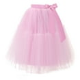 thumbnail image 3 of DuoJiaJ Tutu Skirts for Women Knee Length Layered Skirts Adult Dancing Skirt Vintage Princess Puffy Skirt,Pink One Size, 3 of 3