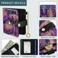 thumbnail image 5 of Small Wallet For Women Bifold Leather Pocket Coin Credit Card Holder With RFID Blocking Light Chrysanthemums, 5 of 6