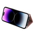 thumbnail image 5 of BKS-003 For iPhone 15 Pro Max Case Tri-Fold Card Holder Kickstand TPU Leather Back Cover with Should, 5 of 5