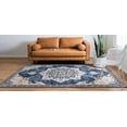 thumbnail image 4 of Rugs.com Eden Collection Rug – 5' x 8' Navy Blue Medium Rug Perfect For Bedrooms, Dining Rooms, Living Rooms, 4 of 9