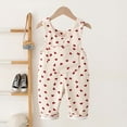 thumbnail image 2 of MEZZALL Child Onesie Autumn Corduroy Overalls Toddler Girls With Heart Print Design Soft Comfort Baby Overalls Daily Play Casual Wear Leisure One-Pieces, 2 of 9