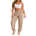 thumbnail image 3 of FchengtaiS Striped Pants for Women High Waisted Wide Leg Pant Casual Palazzo Trousers with Pockets, 3 of 6