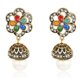 thumbnail image 1 of Women Vintage Golden Wind bell Earring Rhinestones Faux Pearl Dangles Ear Stud, 1 of 4