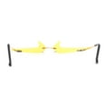 thumbnail image 2 of Lunettes de Soleil Pimp Sans Monture avant-Garde à Lentille à Coche Unique Jaunes, 2 of 4