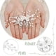 thumbnail image 5 of Flor novia boda peineta hoja nupcial tocado perla accesorios para el cabello cristal pieza joyería para mujeres y niñas, 5 of 5