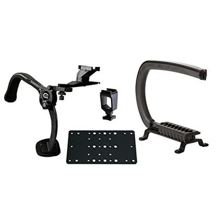 - Cam Caddie 0CC-0100-SSB Hands Free Shoulder Support BUNDLE with Scorpion EX and Cheese Plate Adapter Rig (Black)